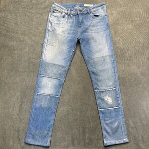 Sass & Bide Kiss The Sky Jeans 30 Distressed Patchwork Skinny Ankle